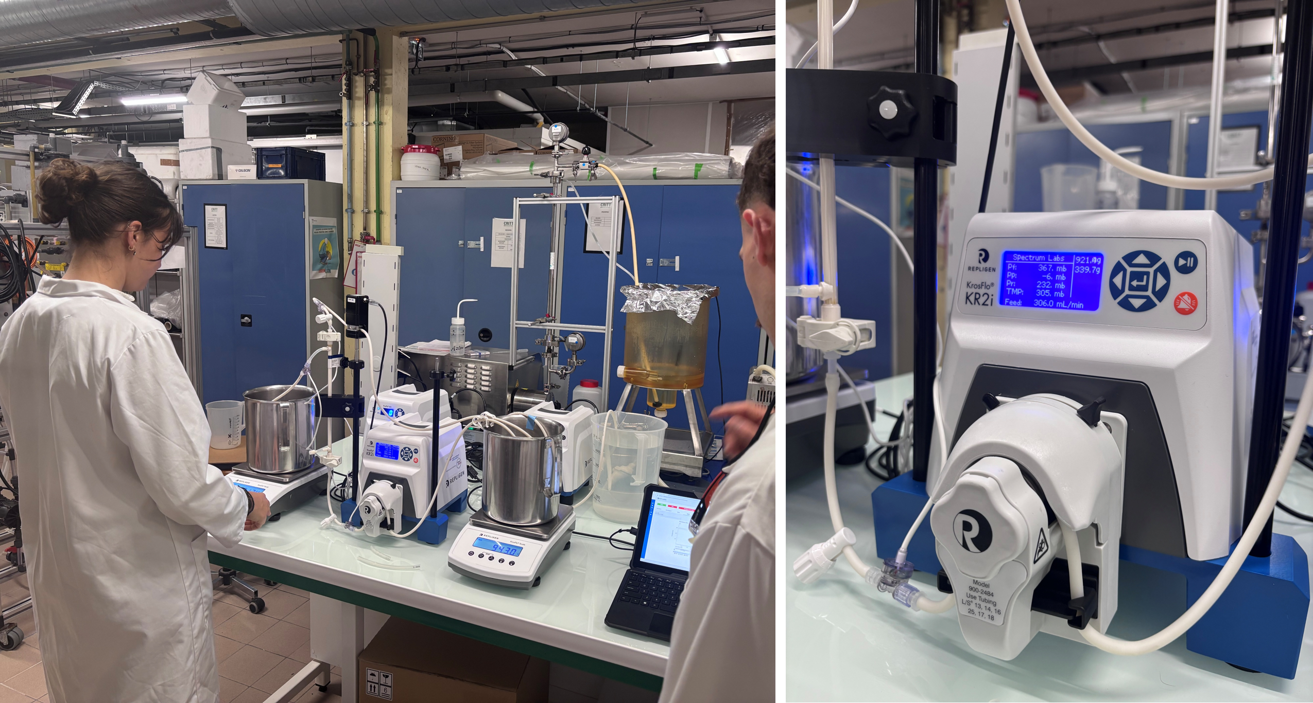 Acquisition d’un nouveau système de filtration tangentielle.